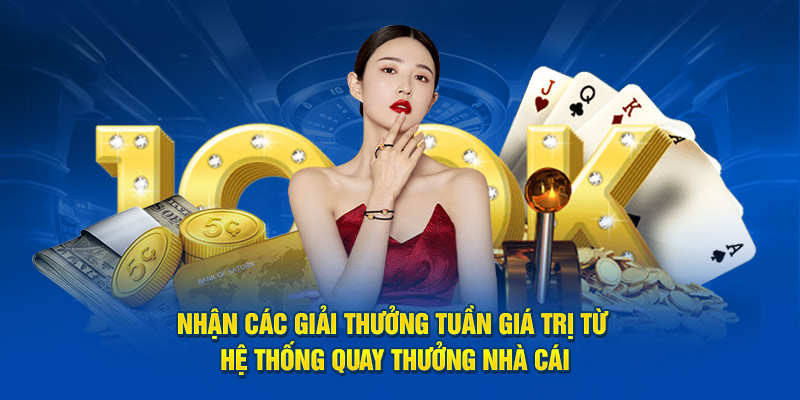 Nhận các giải thưởng tuần giá trị từ hệ thống quay thưởng nhà cái